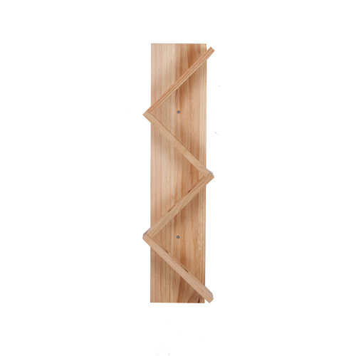 Millwood Pines Bretas 8 Bottle Solid Wood Wall Mounted Wine Bottle Rack